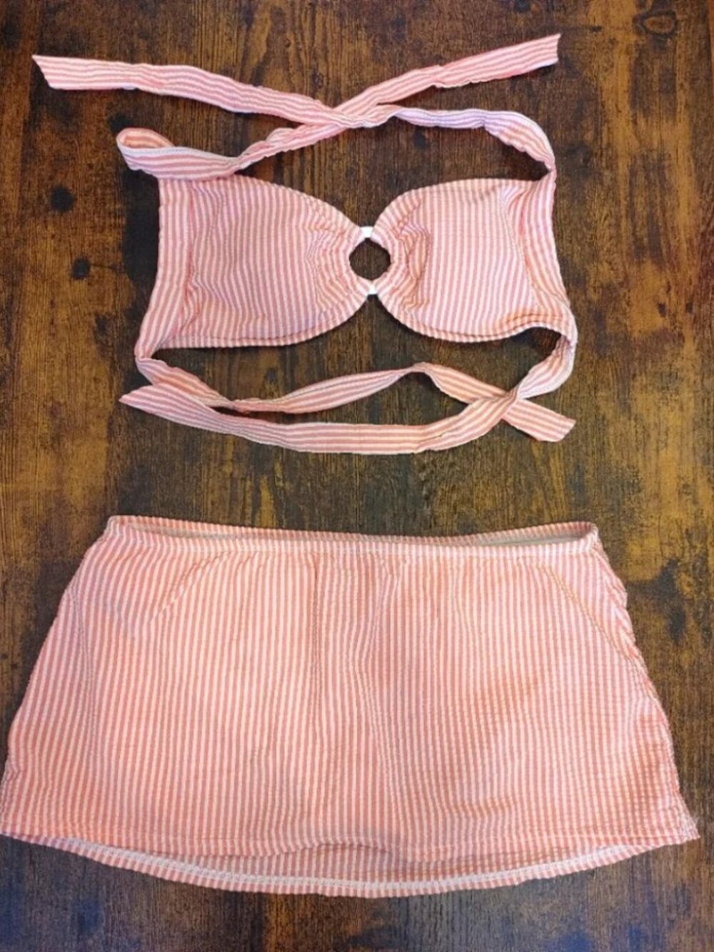Isaac Mizrahi for Target seersucker 2 piece swimsuit